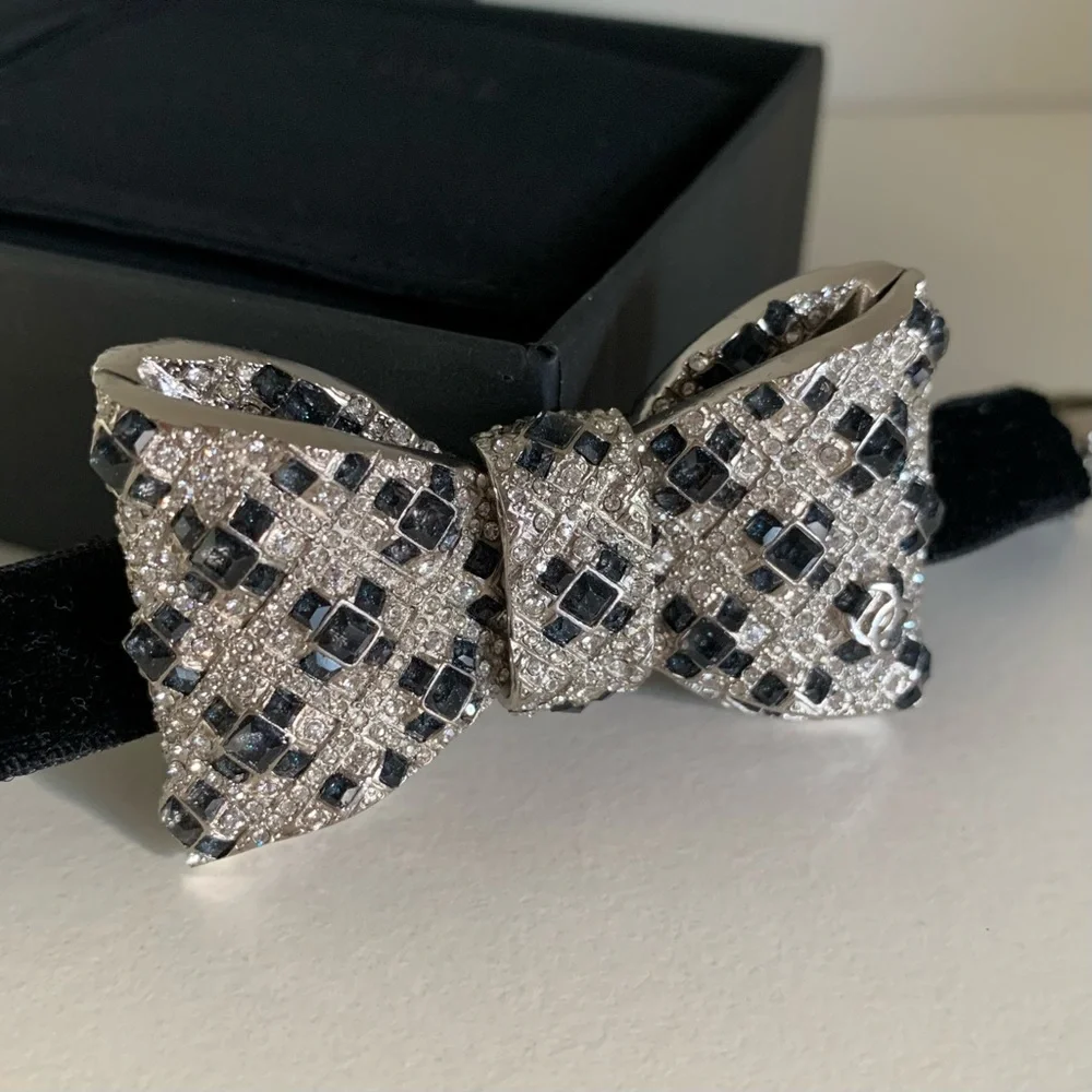 CHANEL Crystal Bow Bracelet